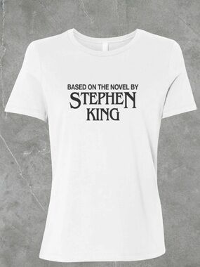 🆕 Stephen King Graphic Tee - White with Black Text